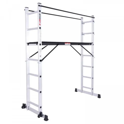 Ecomax EMX Working Platform, 2 in 1 (wheels) 2x7, 2 Safety Rails EML0301