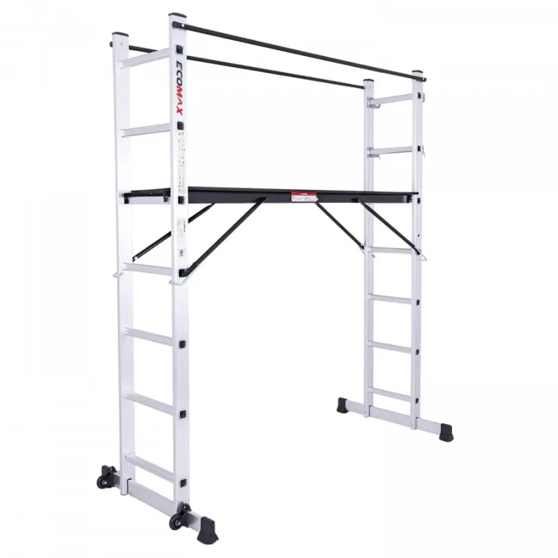 Ecomax EMX Working Platform, 2 in 1 (wheels) 2x7, 2 Safety Rails EML0301