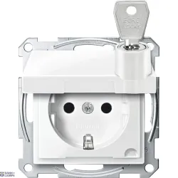 Schneider Electric MTN2315-0319 — Socket Outlet Merten System M SCHUKO, SCHUKO socket outlet with hinged lid and locking, shuttered, screwless terminals, polar white, System M Schneider Electric MTN2315-0319 — Socket Outlet Merten System M SCHUKO, SCHUKO socket outlet with hinged lid and locking, shuttered, screwless terminals, polar white, System M
