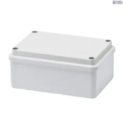 GEWISS GW44205 — Junction Box With Plain Screwed Lid, Ip56, Internal Dimensions 120x80x50, Smooth Walls, Grey Ral 7035