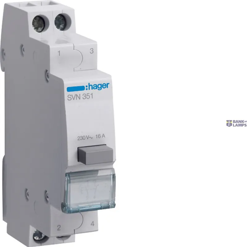 Hager Impulse Pushbutton 1no/1nc SVN351