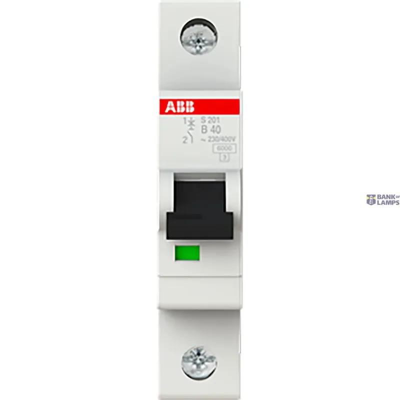 ABB S201-B40 Miniature Circuit Breaker - 1P - B - 40 A 2CDS251001R0405