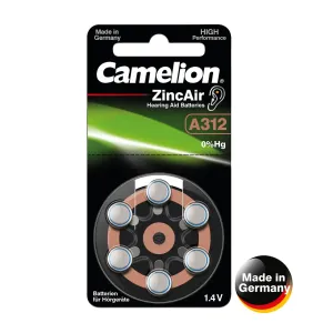 Elementi, A312/DA312/ZL312, 1.4V, CAMELION, 6 gab.