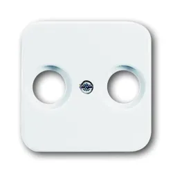 Busch-Jaeger 2CKA001724A4326 — TV Socket Cover Reflex SI 2531-214-500 2-Gang Alpine White Busch-Jaeger 2CKA001724A4326 — TV Socket Cover Reflex SI 2531-214-500 2-Gang Alpine White