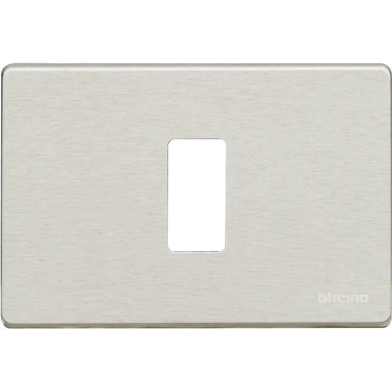 BTicino Cover Plate Magic 1 Modules, IP20, Grey, 118×80×7mm 503-1-X
