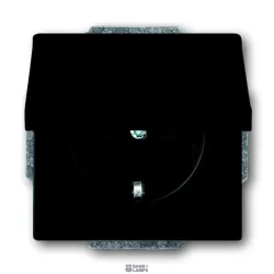 Busch-Jaeger 2CKA002018A1495 — 20 EUK-885 Socket insert Protective Contact (SCHUKO) with Hinged Lid black matt - 63x63 Busch-Jaeger 2CKA002018A1495 — 20 EUK-885 Socket insert Protective Contact (SCHUKO) with Hinged Lid black matt - 63x63