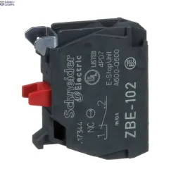 Schneider Electric ZBE102 — Contact Block Harmony XB4, 1NC, IP20, Silver, 3A, 10A, Slow–break, Terminal