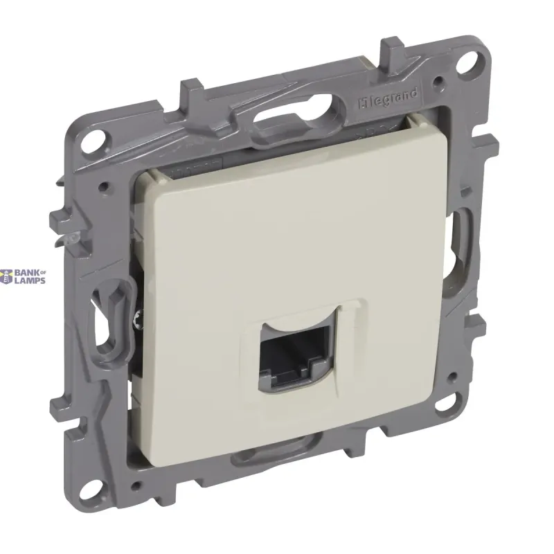 Legrand RJ45 Socket Niloé Cat 6, UTP, Ivory, IP20, 75.8 mm 764673