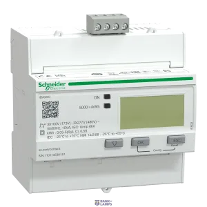 Schneider Electric A9MEM3250 — Energy Meter Acti9 Energy Meters iEM3000 iEM3250, 3P, 5 A, IP40, White