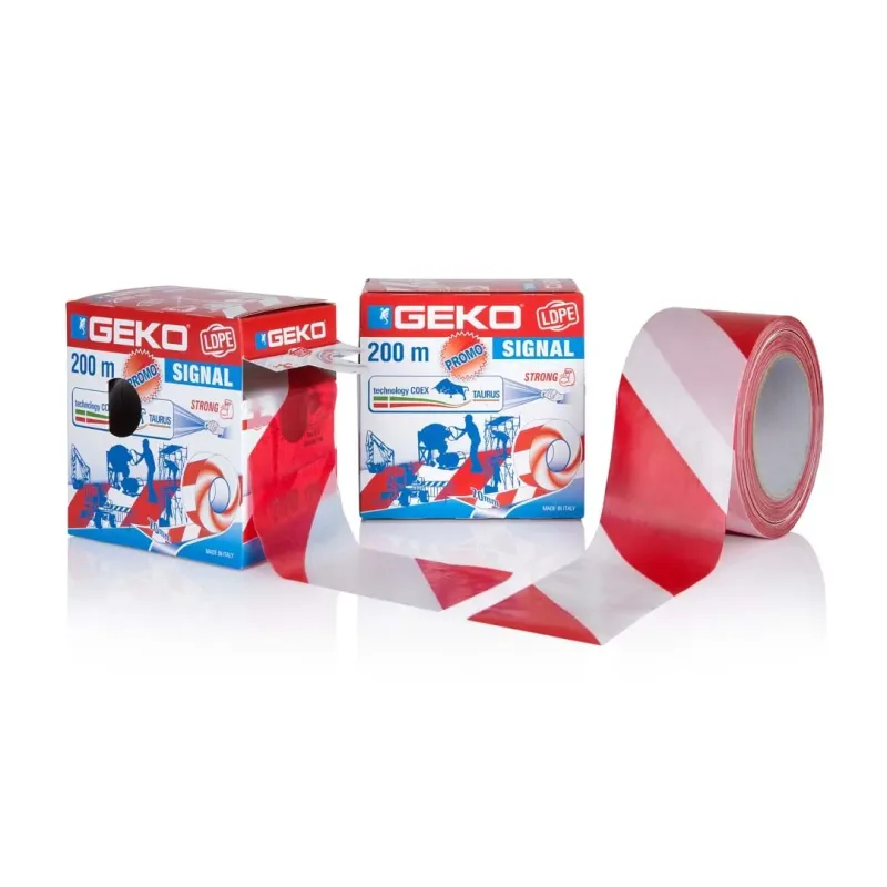 GEKO Warning Tape WT/RED MM 70X500M 200/15 GEKO 8014846705014