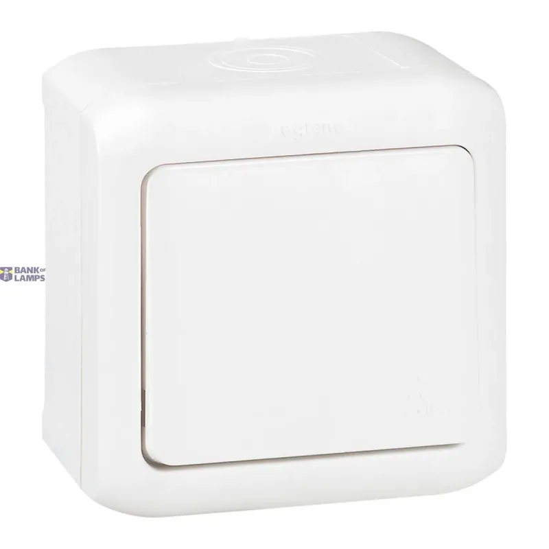 Legrand Push Button 6 A, 250 V, IP44, White, 1P 782364