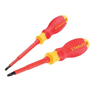 Stanley STHT60030-0 — FatMax VDE Insulated Pozi & Slotted Screwdriver 2pcs Set PZ2 un PZ4 STHT60030-0 Stanley