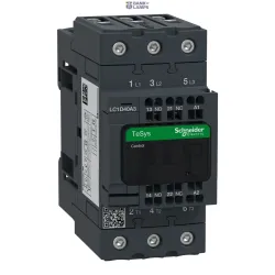 Schneider Electric LC1D40A3F7 — Contactor TeSys Deca, 3P, 40A, 440V, 3NO, IP20, 110V AC, Control Circuit Type: AC At 50/60Hz Schneider Electric LC1D40A3F7 — Contactor TeSys Deca, 3P, 40A, 440V, 3NO, IP20, 110V AC, Control Circuit Type: AC At 50/60Hz