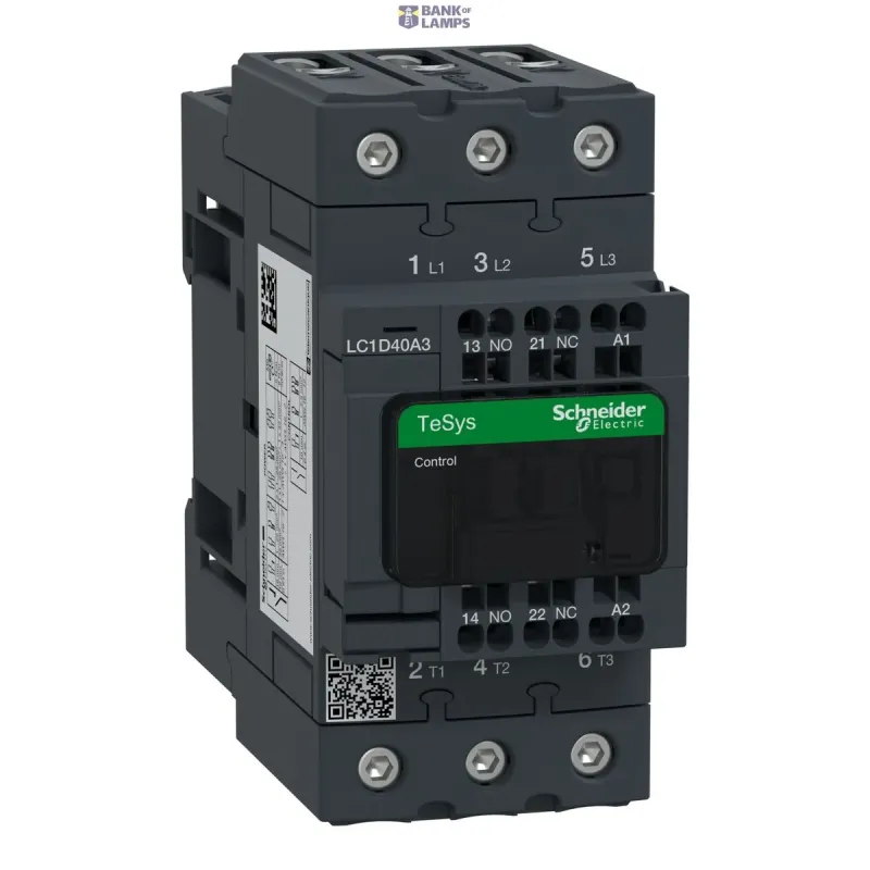 Schneider Electric Contactor TeSys Deca, 3P, 40A, 440V, 3NO, IP20, 110V AC LC1D40A3F7