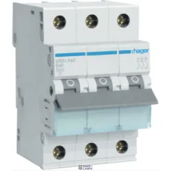Hager MBN340 — автоматический выключатель 3P, 6 kA B-40 A, 3M