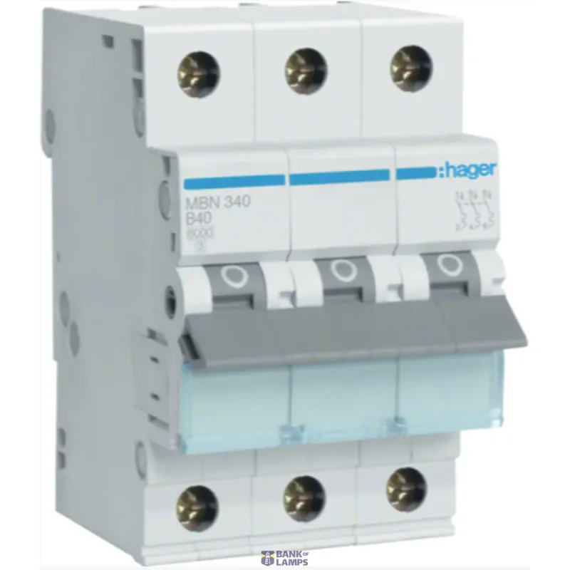 Hager Circuit Breaker 3P, 6 kA B-40 A, 3M MBN340