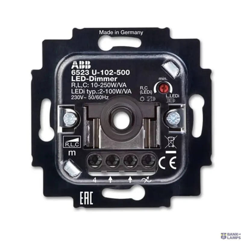 Busch-Jaeger 6523 U-102-500 Dimmer Turn/push button 2CKA006512A0335