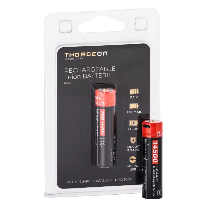 THORGEON Rechargeable Li-ion Batterie 3.7V 750Mah 06014