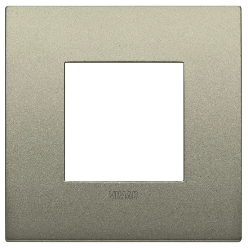 Vimar Classic plate 2M metal matt champagne 19642-13