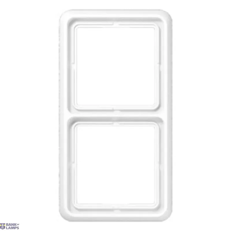 Jung Cover Frame CD 500, 2-Gang, White, 81 mm x 152 mm, IP44 CD582WW
