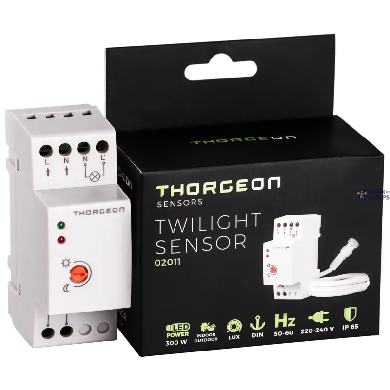 THORGEON Twilight Sensor 300W Max. switching power 1200W IP65 DIN 02011