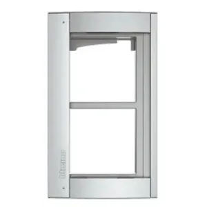 BTicino 350221 — Door Station Frame with Surround Plate Sfera New 2 Modules, Allmetal, Surface-Mounted, 138×235×15mm