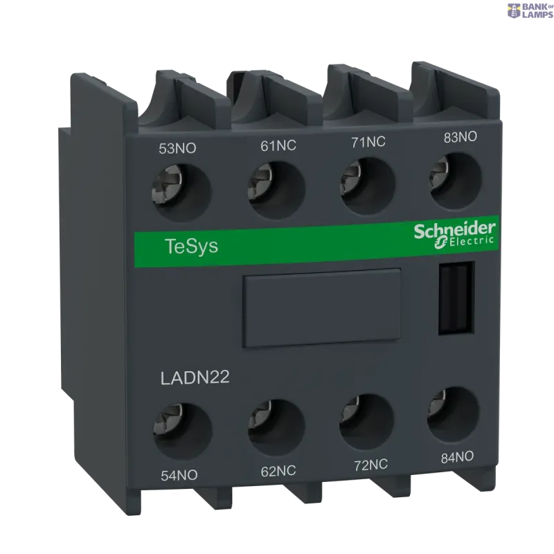 Schneider Electric Auxiliary Contact Block TeSys Deca, 2NO, Screw Terminals LADN22