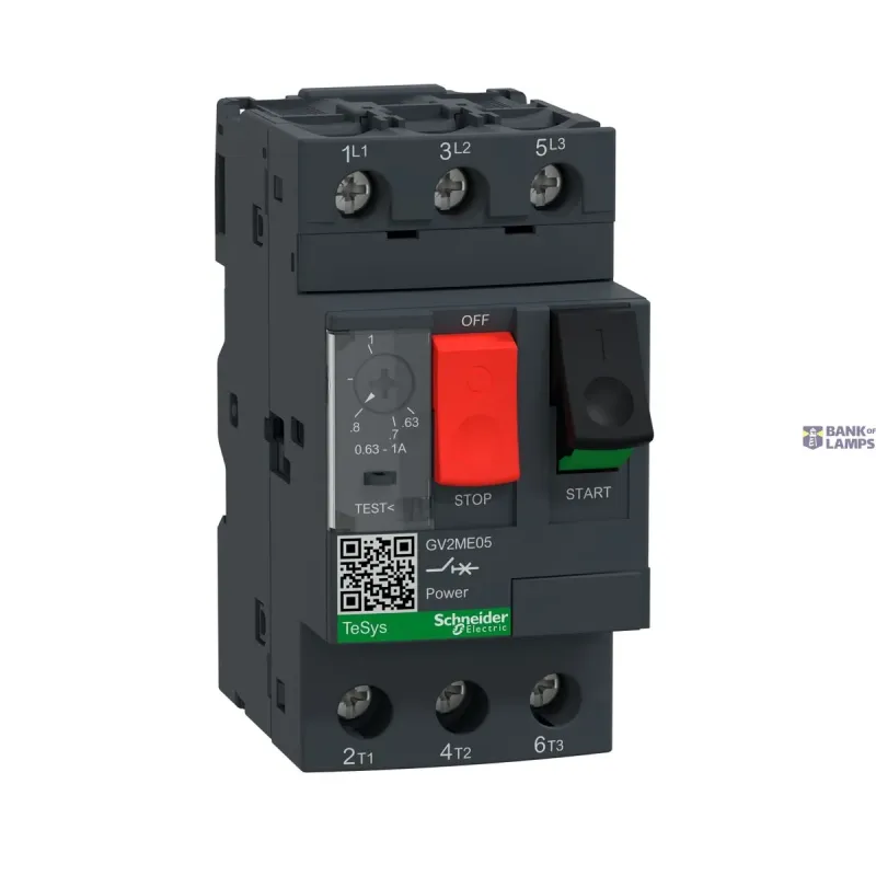Schneider Electric Motor Protection Circuit Breaker TeSys GV2, 3P, 1 A, 100 GV2ME05