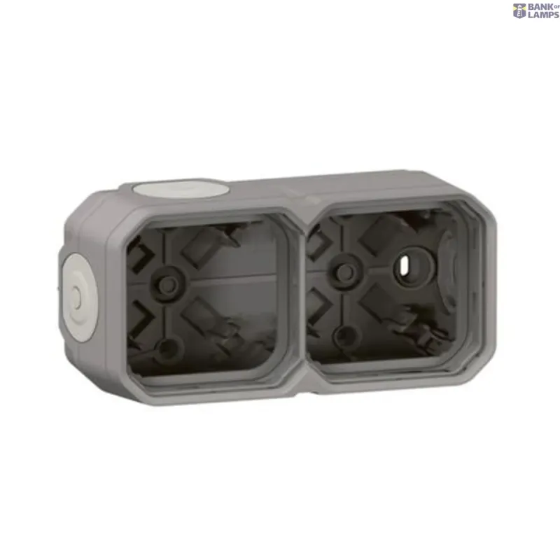 Legrand 2-gang Surface Box with 4 Membrane Glands (3 X Plexo IP55 069672L