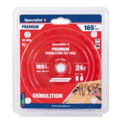 Cutting disks 165x24Tx20mm, Demolition PREMIUM, SPECIALIST+