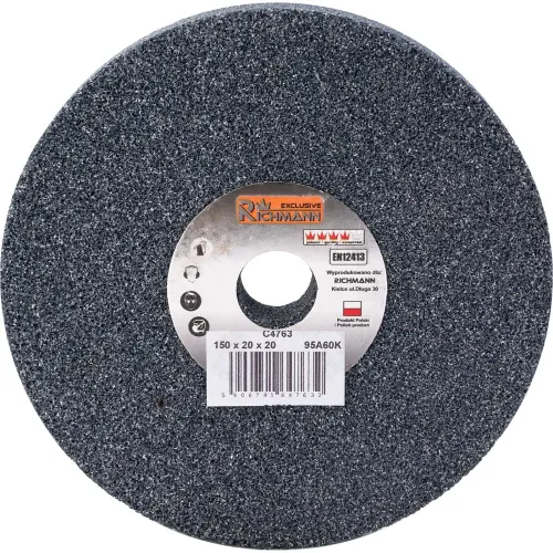 RICHMANN Keramiskais slīpēšanas ritenis 150 x 20 x 20 GREY 95A60K 42-C4763