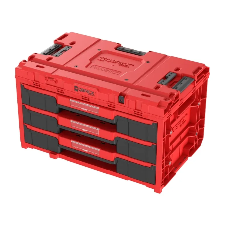 QBRICK QBRICK ONE instrumentu kaste ar 3 atvilktnēm 2.0 RED 74-ONED3