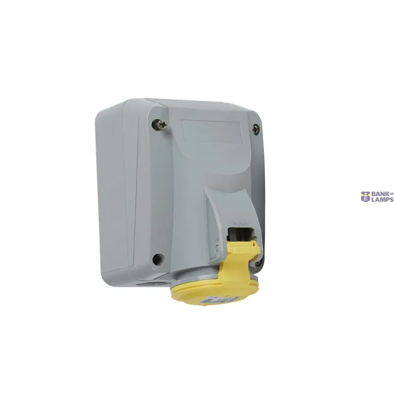 Legrand Surface-Mounting Socket P17 16A, 2P+E, 100/130V, IP44, M25 555151
