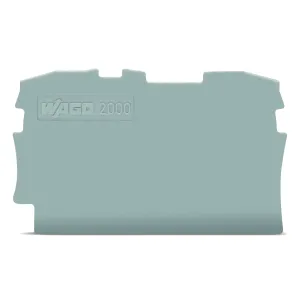 WAGO 2000-1291 — End and Intermediate Plate Gray, 0.7 mm Thick WAGO 2000-1291 — End and Intermediate Plate Gray, 0.7 mm Thick