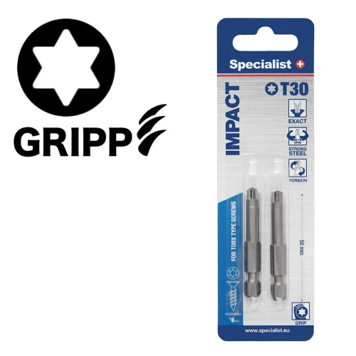Specialist+ SPECIALIST+ uzgalis TORX GRIP T30, 50 mm, 2 gab. 24-2-071