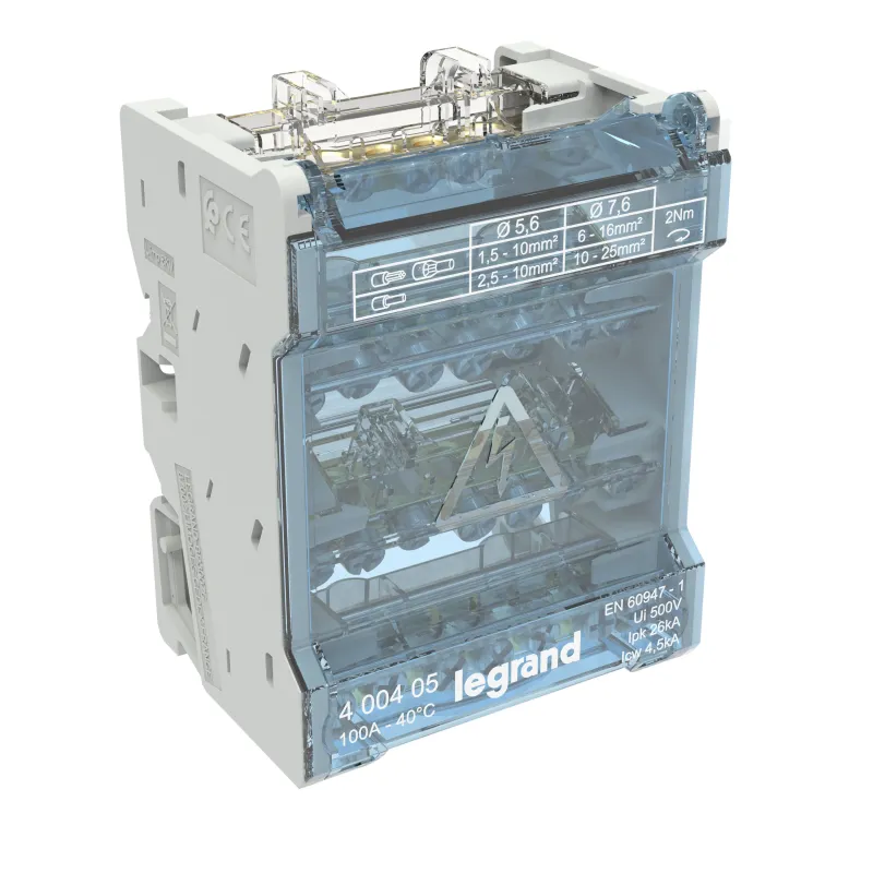 Legrand Distribution Block XL3 DISTRIBUTION SYSTEMS 100A, 4P, 4M, W 400405