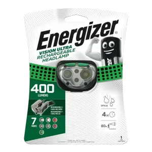 Galvas lukturis, 400 lm, uzlādējams, VISION ULTRA, ENERGIZER Galvas lukturis, 400 lm, uzlādējams, VISION ULTRA, ENERGIZER