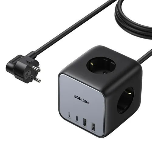 UGREEN Pagarinātājs 1,8m 3 ligzdas ar USB lādētāju (2x USB-A max UGREEN-60113