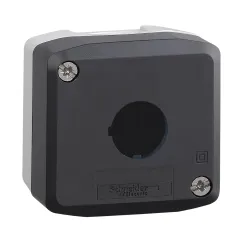 Schneider Electric XALD01 — Empty Control Station Harmony XALD, Grey, IP66, Polycarbonate, 1 cut–out, Electrical Composition Code: MR1