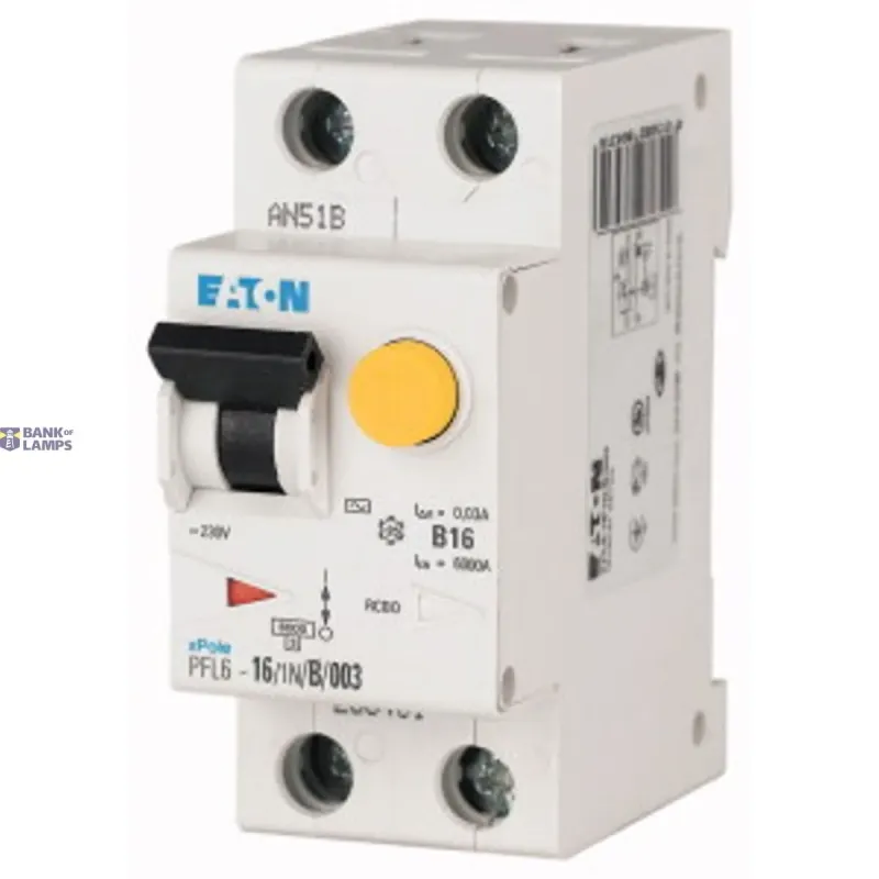 EATON PFL6-20/1N/B/003-A RCD/MCB combination, 20 A, 30 mA, MCB 113101