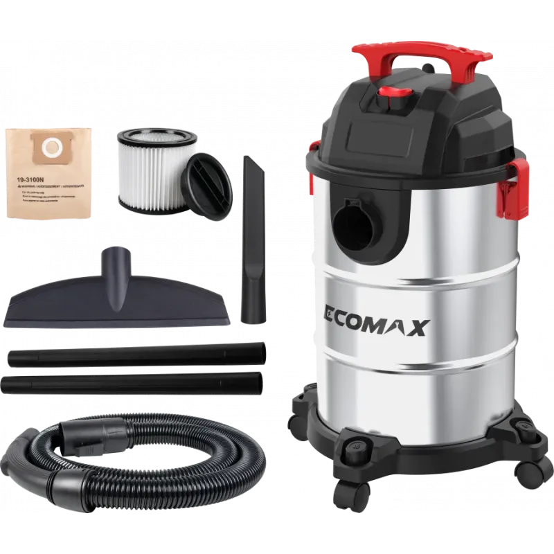 Ecomax Mitrās un sausās uzkopšanas putekļsūcējs EMX 25L, Ecomax EM19307-25BA