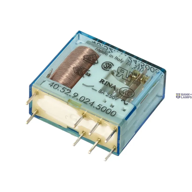 FINDER PCB/Plug-in Rel. 5mm.pinning 2CO 8A/24VDC/Agni+Au 405290245000