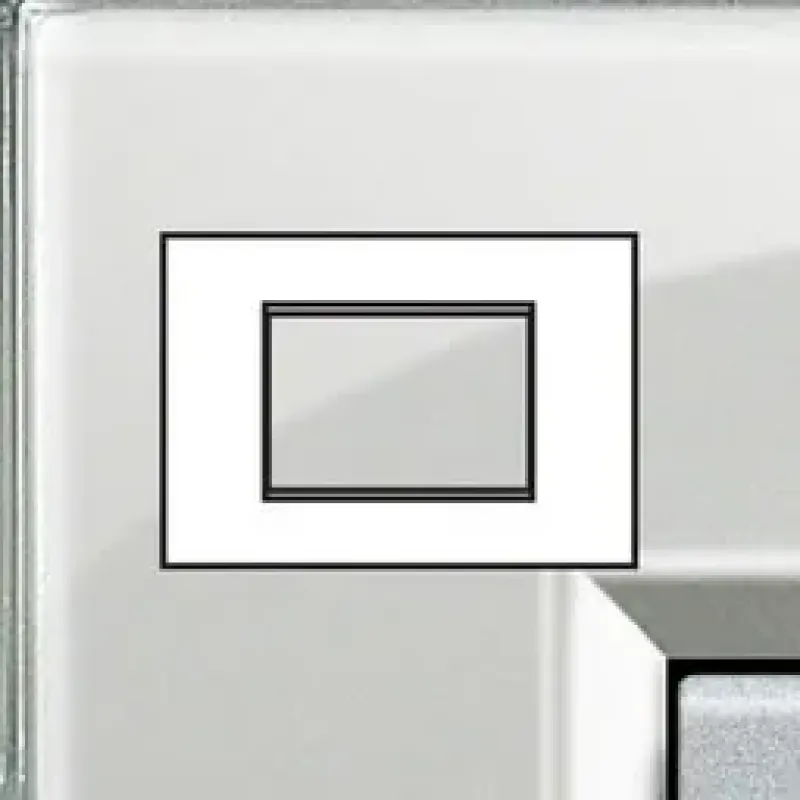 BTicino Cover Plate 3 Modules, Grey, 120×86×9.2mm, IK00 LNA4803KG