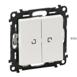 Legrand 752109 — 2-Gang 2-Way Switch Valena Life 250 V, White, 10AX, 10 A, Illuminated