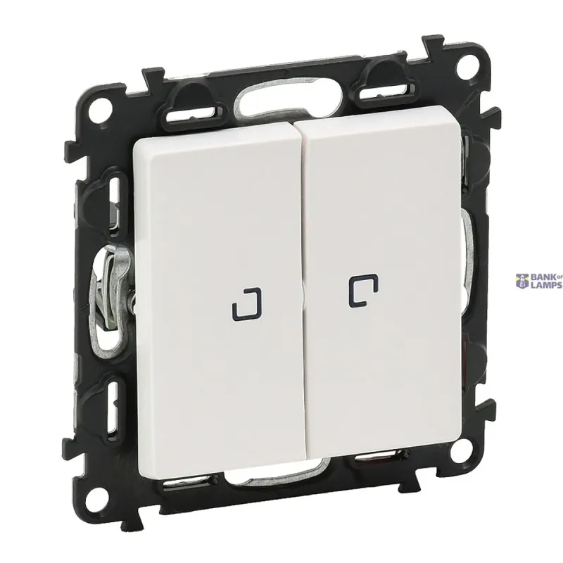 Legrand 2-Gang 2-Way Switch Valena Life 250 V, White, 10AX, 10 A 752109