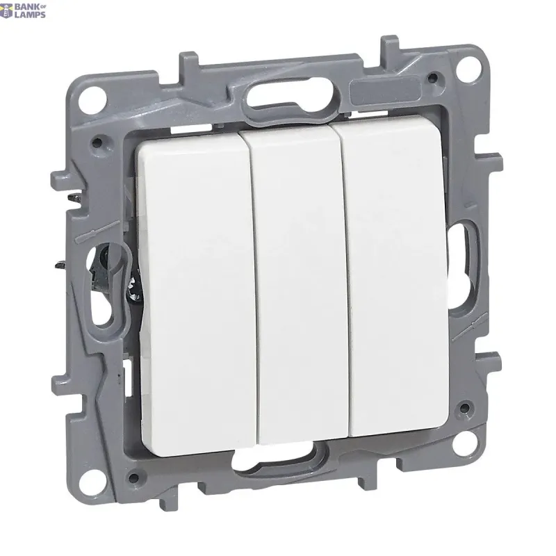 Legrand One-Way Switch Niloé 250 V, White, 10 A, IP20, 75.8 mm, 31 764503