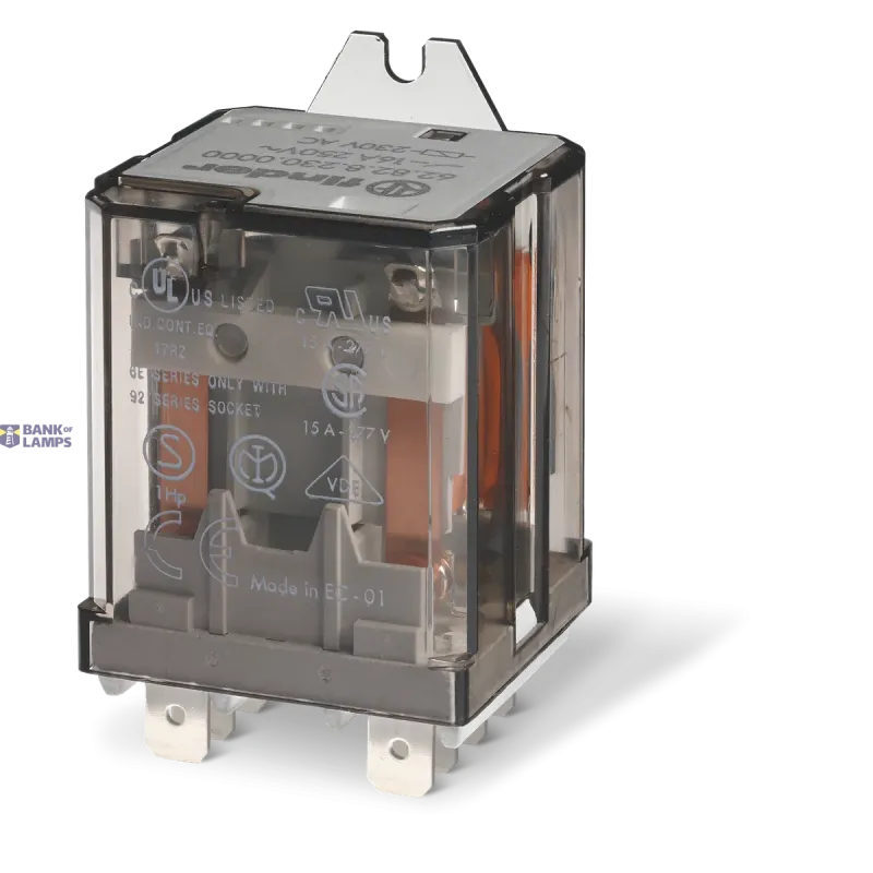 FINDER Power Relay 62.82 2NO 16A 230VAC Flange Mount 628282304300