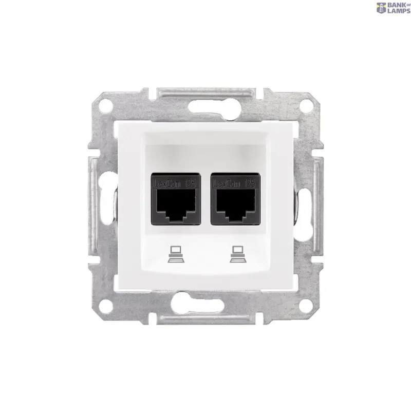 Schneider Electric Socket Outlet Sedna, UTP, RJ45, Cat 5e, White, Without SDN4400121