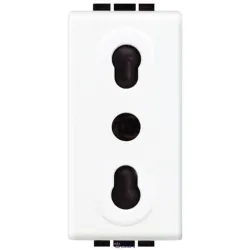BTicino N4180-EU — Socket Outlet 10/16A, 2P+E, 250 V AC, 19mm, 26mm