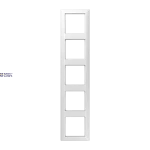 Cover Frame , 5-Gang, White, 80.5 mm x 364.5 mm, IP44, Duroplastic Cover Frame , 5-Gang, White, 80.5 mm x 364.5 mm, IP44, Duroplastic